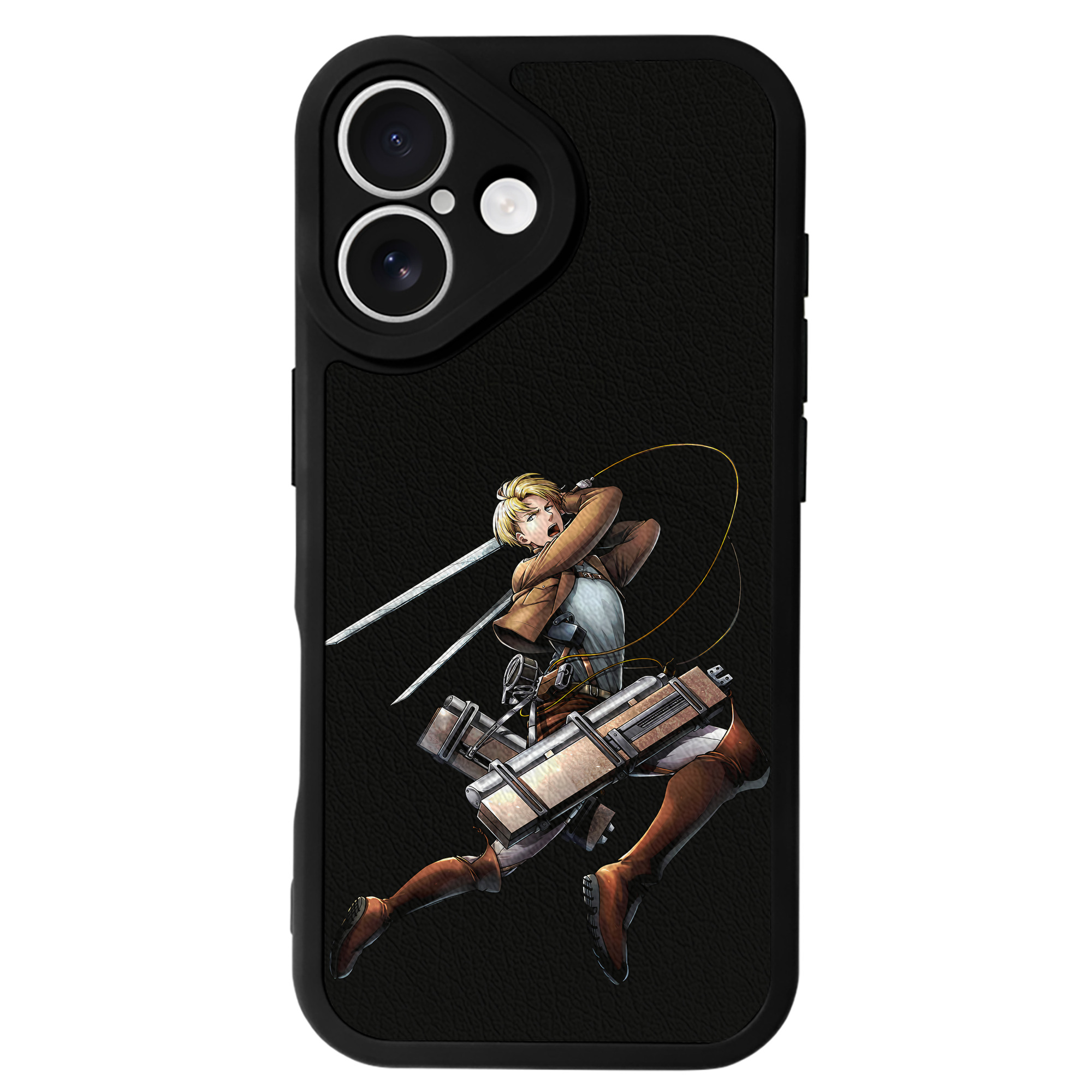 （画像用） 進撃の巨人 Attack on Titan 【iPhone 16シリーズ対応】シリコンスマホケース（レザー調） 材質：シリコン